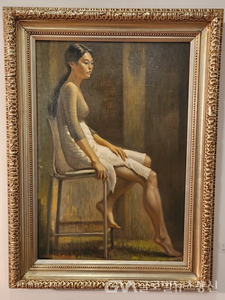 (사진촬영 : 글로벌뉴스통신 송영기 기자)  여인의 초상  72.7 x 50cm, Oil on canvas 2024  김소정 作